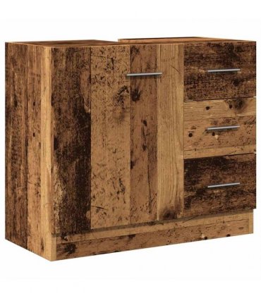 vidaXL Sink Cabinet Old Wood 63x30x54 cm Engineered Wood