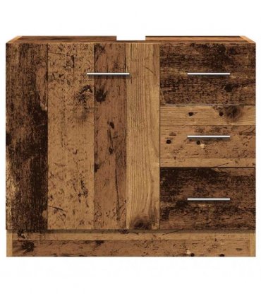 vidaXL Sink Cabinet Old Wood 63x30x54 cm Engineered Wood
