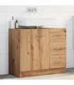 vidaXL Sink Cabinet Artisian Oak 63x30x54 cm Engineered Wood — Colour: artisan oak