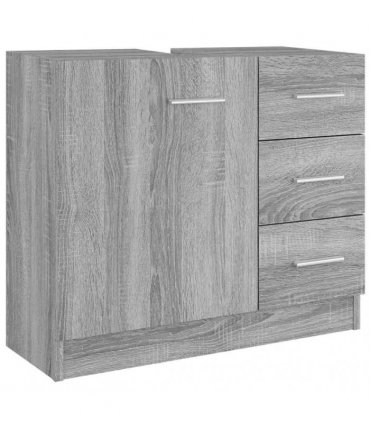 vidaXL Sink Cabinet Grey Sonoma 63x30x54 cm Engineered Wood