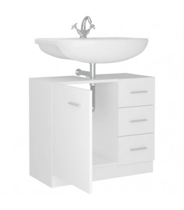 vidaXL Sink Cabinet White 63x30x54 cm Engineered Wood