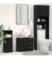 vidaXL Sink Cabinet Black Oak 63x30x54 cm Engineered Wood