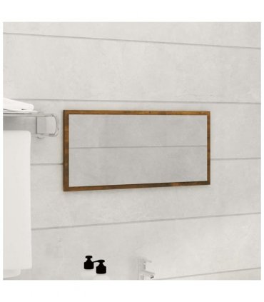 vidaXL 2 Piece Bathroom Furniture Set Smoked Oak Engineered Wood — V0672024718