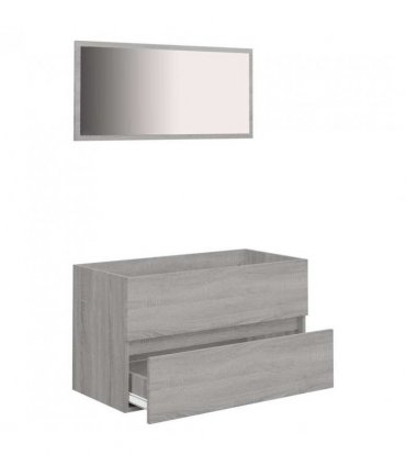vidaXL 2 Piece Bathroom Furniture Set Grey Sonoma Engineered Wood — V0672024723