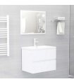 vidaXL 2 Piece Bathroom Furniture Set White Engineered Wood