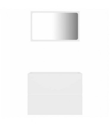 vidaXL 2 Piece Bathroom Furniture Set White Engineered Wood