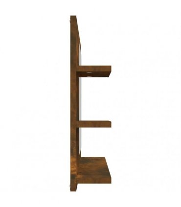 vidaXL Bathroom Mirror Smoked Oak 60x10.5x45 cm Engineered Wood