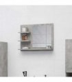 vidaXL Bathroom Mirror Concrete Grey 60x10.5x45 cm Engineered Wood