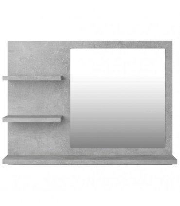vidaXL Bathroom Mirror Concrete Grey 60x10.5x45 cm Engineered Wood