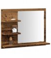 vidaXL Bathroom Mirror Cabinet Old Wood 60x10.5x45 cm