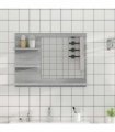 vidaXL Bathroom Mirror Grey Sonoma 60x10.5x45 cm Engineered Wood
