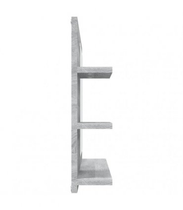 vidaXL Bathroom Mirror Grey Sonoma 60x10.5x45 cm Engineered Wood