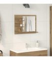 vidaXL Bathroom Mirror Cabinet Artisan Oak 60x10.5x45 cm