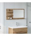vidaXL Bathroom Mirror Cabinet Artisan Oak 90x11x45 cm Engineered Wood