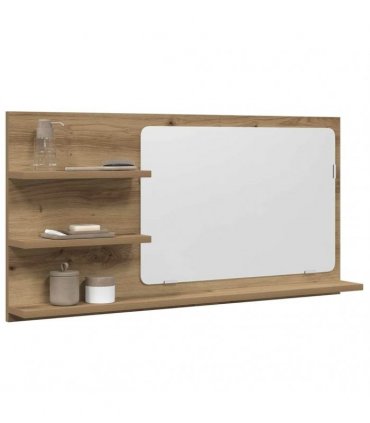 vidaXL Bathroom Mirror Cabinet Artisan Oak 90x11x45 cm Engineered Wood