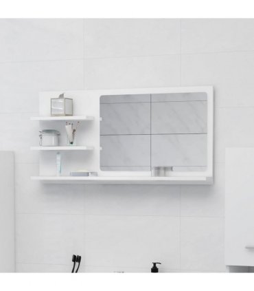 vidaXL Bathroom Mirror White 90x10.5x45 cm Engineered Wood