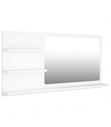 vidaXL Bathroom Mirror White 90x10.5x45 cm Engineered Wood