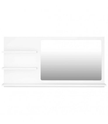 vidaXL Bathroom Mirror White 90x10.5x45 cm Engineered Wood