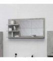 vidaXL Bathroom Mirror Concrete Grey 90x10.5x45 cm Engineered Wood
