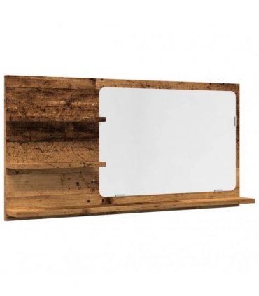 vidaXL Bathroom Mirror Cabinet Old Wood 90x11x45 cm Engineered Wood