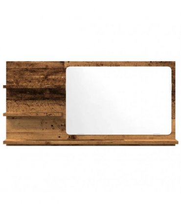 vidaXL Bathroom Mirror Cabinet Old Wood 90x11x45 cm Engineered Wood
