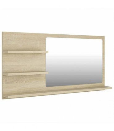 vidaXL Bathroom Mirror Sonoma Oak 90x10.5x45 cm Engineered Wood