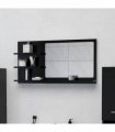 vidaXL Bathroom Mirror Black 90x10.5x45 cm Engineered Wood