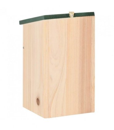 vidaXL Bird House | Wood with Green Roof | Solid Pine Wood | 12 x 12 x 22 cm — Size: 12x12x22 cm