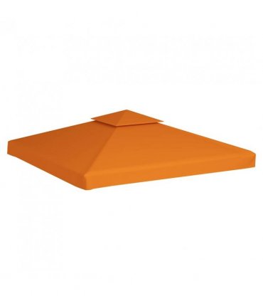 vidaXL Gazebo Canopy | Orange | Polyester with PVC Coating | 3m x 3m — Size: 3 x 3 m