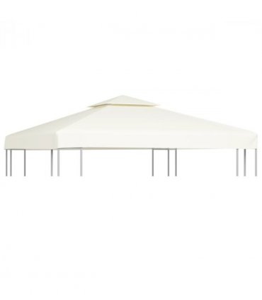 vidaXL Gazebo Canopy | Cream White | Polyester, PVC coated | 3x3 metres — Size: 3 x 3 m