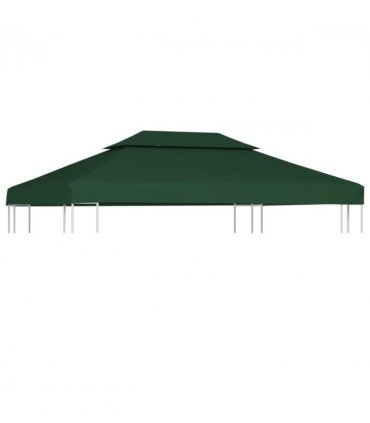 vidaXL Gazebo Cover Canopy Replacement 310 g / m² Green 3 x 4 m — Size: 4 x 3 m
