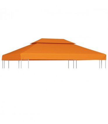 vidaXL Gazebo Cover Canopy Replacement 310 g / m² Orange 3 x 4 m — Size: 4 x 3 m