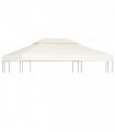 vidaXL Gazebo Cover Canopy Replacement 310 g / m² Cream White 3 x 4 m — Size: 4 x 3 m