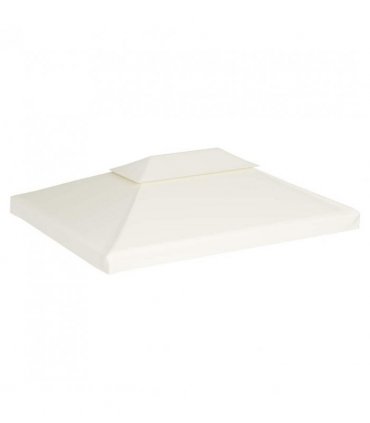 vidaXL Gazebo Cover Canopy Replacement 310 g / m² Cream White 3 x 4 m — Size: 4 x 3 m
