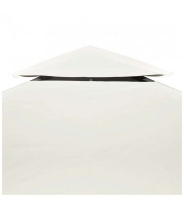 vidaXL Gazebo Cover Canopy Replacement 310 g / m² Cream White 3 x 4 m — Size: 4 x 3 m