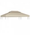 vidaXL Gazebo Cover Canopy Replacement 310 g / m² Beige 3 x 4 m — Size: 4 x 3 m