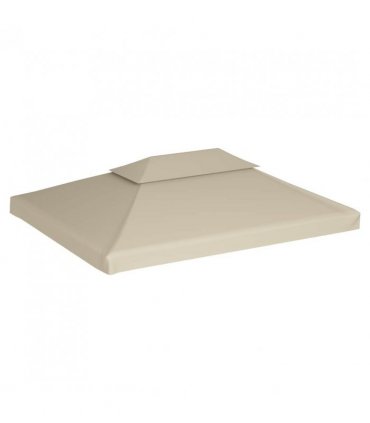 vidaXL Gazebo Cover Canopy Replacement 310 g / m² Beige 3 x 4 m — Size: 4 x 3 m