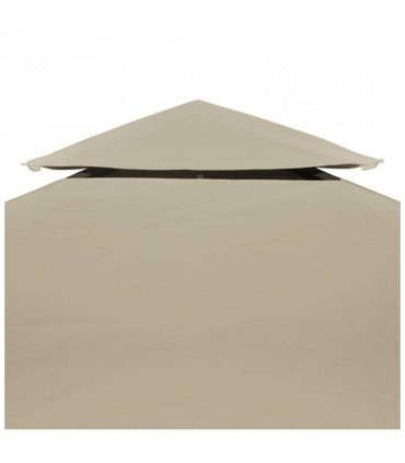 vidaXL Gazebo Cover Canopy Replacement 310 g / m² Beige 3 x 4 m — Size: 4 x 3 m