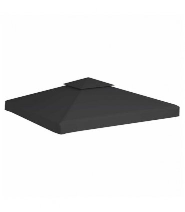 vidaXL Gazebo Canopy | Dark Grey | Polyester with PVC coating | 3x3m — Size: 3 x 3 m
