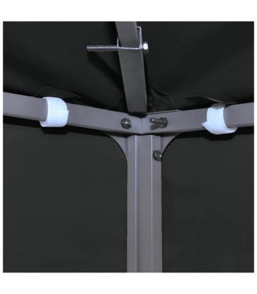 vidaXL Gazebo Canopy | Dark Grey | Polyester with PVC coating | 3x3m — Size: 3 x 3 m