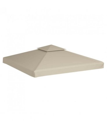 vidaXL Cover For Pavilion | Beige | Polyester with PVC coating | 3x3 metres — Size: 3 x 3 m