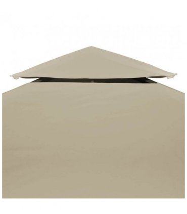 vidaXL Cover For Pavilion | Beige | Polyester with PVC coating | 3x3 metres — Size: 3 x 3 m