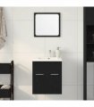 vidaXL 2 Piece Bathroom Furniture Set Black Oak Engineered Wood