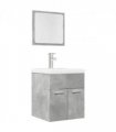 vidaXL 2 Piece Bathroom Furniture Set Concrete Grey Engineered Wood — V0672024901