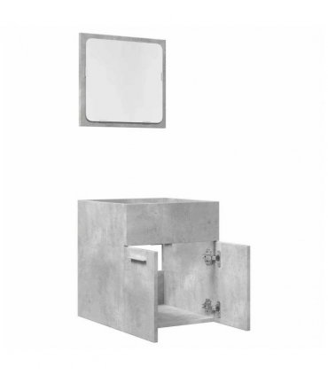 vidaXL 2 Piece Bathroom Furniture Set Concrete Grey Engineered Wood — V0672024901