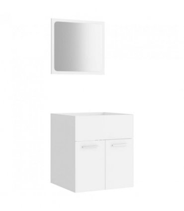 vidaXL Bathroom Furniture Set | White | Engineered wood | Compact