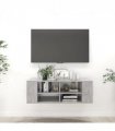 vidaXL Wall-Mounted TV Cabinet Concrete Grey 102x35x35 cm Engineered Wood