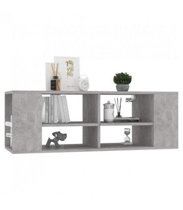 vidaXL Wall-Mounted TV Cabinet Concrete Grey 102x35x35 cm Engineered Wood