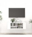 vidaXL Wall-Mounted TV Cabinet White 102x35x35 cm Engineered Wood