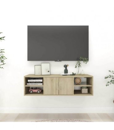 vidaXL Wall Shelf Sonoma Oak 102x30x29 cm Engineered Wood